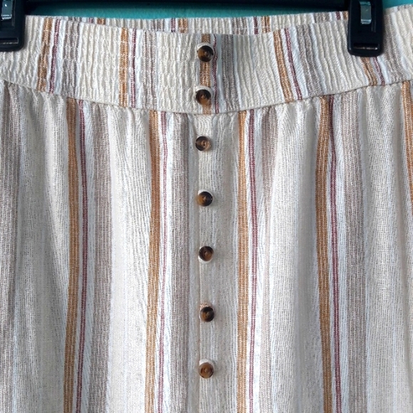 NWT "Sonoma" Woman's Striped  Button Front Midi Skirt Size 4X - Picture 4 of 8